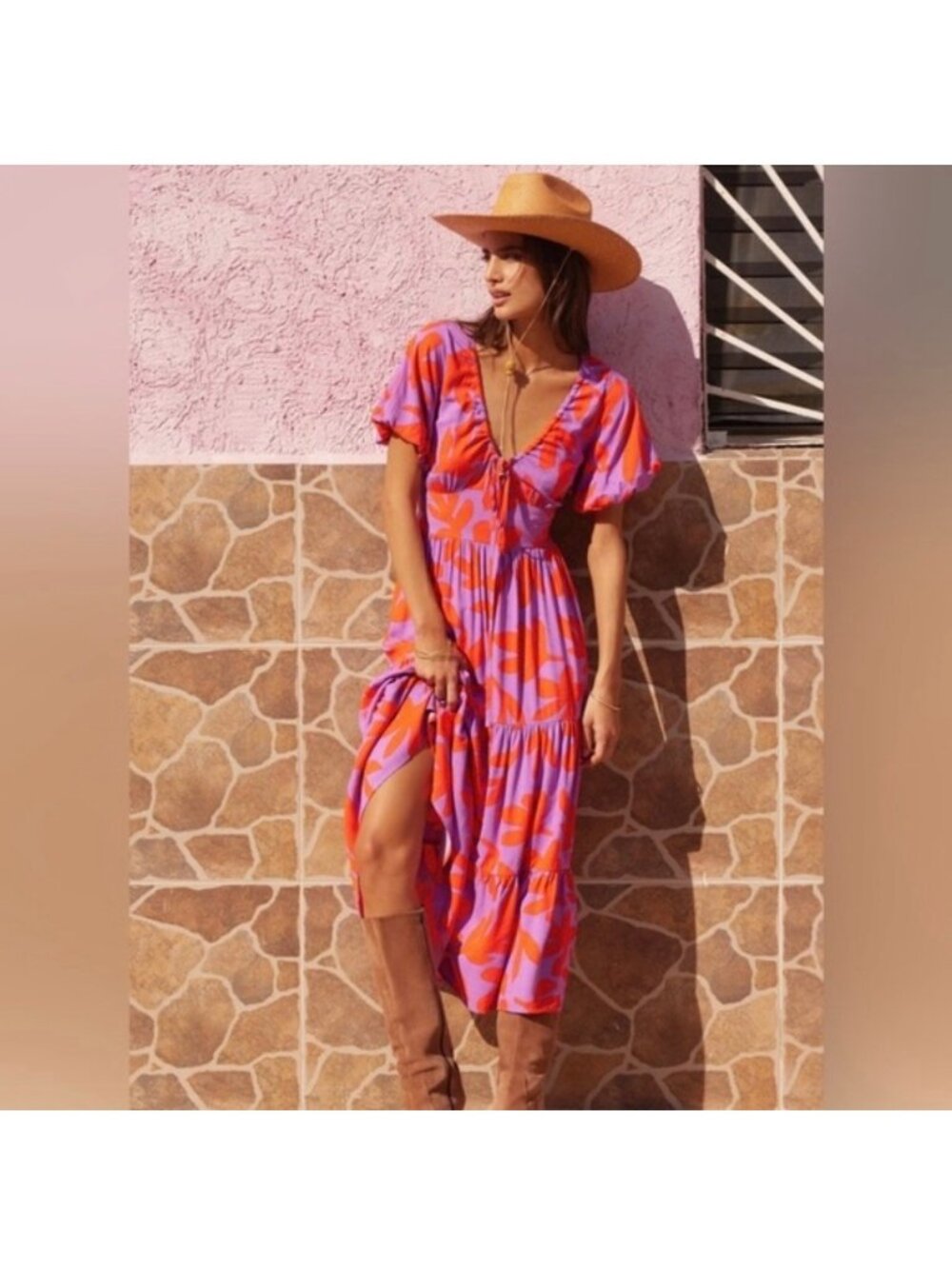 Mister Zimi Autumn Indigo Maxi Dress in Maple Women's 12